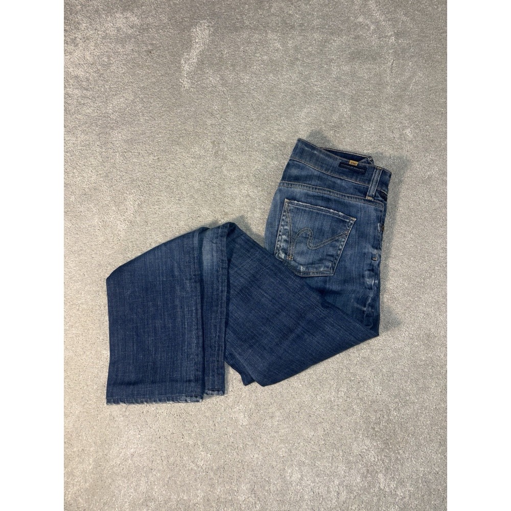Citizens of‎ Humanity Jeans Womens 25 Elson Medium Rise Straight Leg Blue Denim